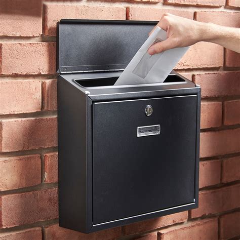 metal letter boxes uk|metal wall mounted post box.